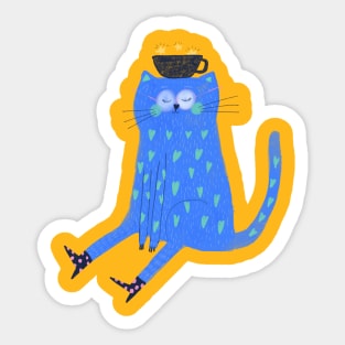 Coffe Cat Sticker